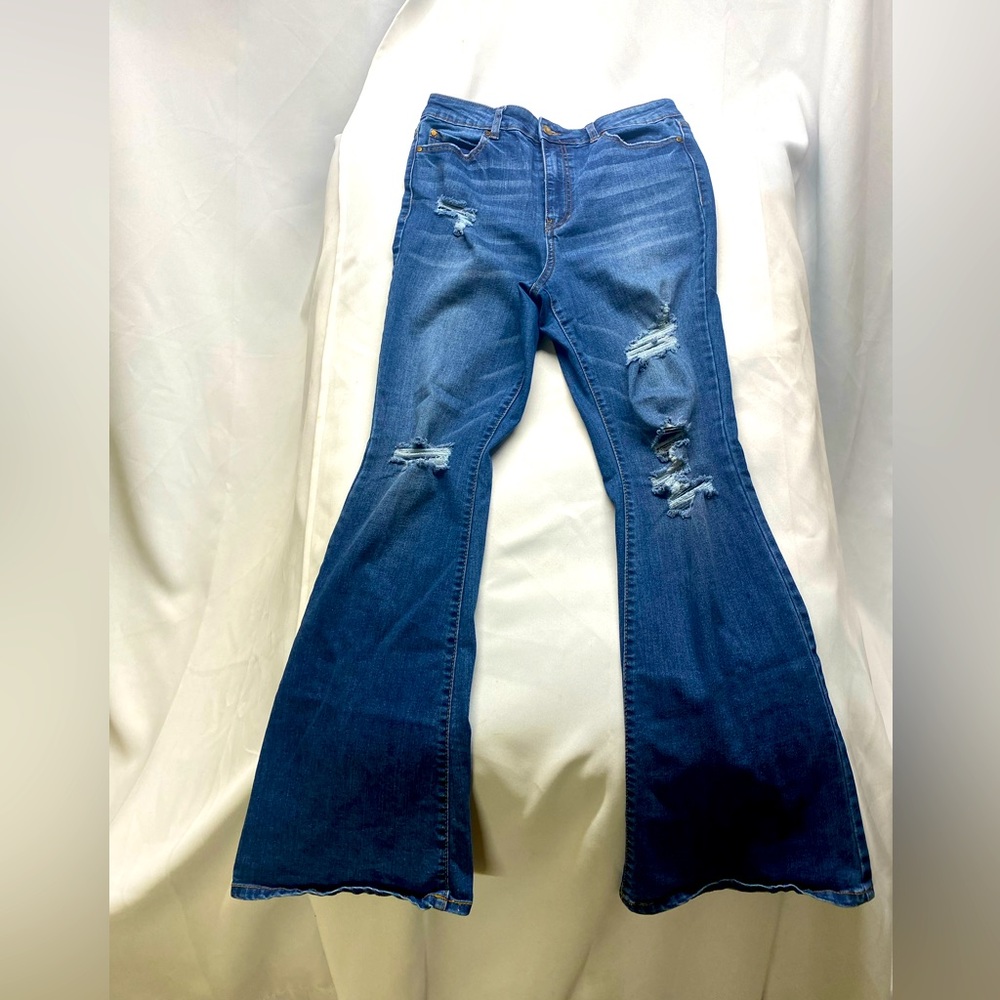 Blue Spice High Waist Flare Jeans Junior Sz 9